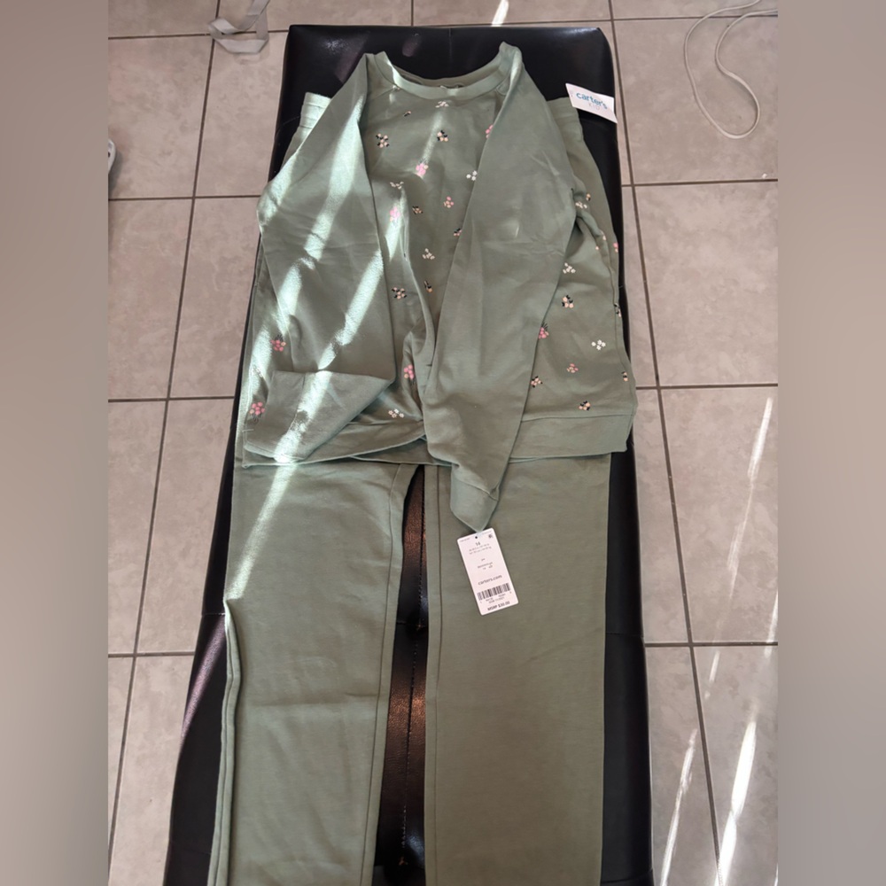 Carter's Green Track Pants & Joggers Matching Set
